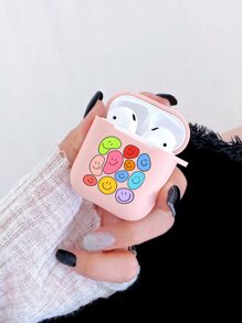 微笑圖案耳機殼適用於Airpods - 彩色 - 查看 2