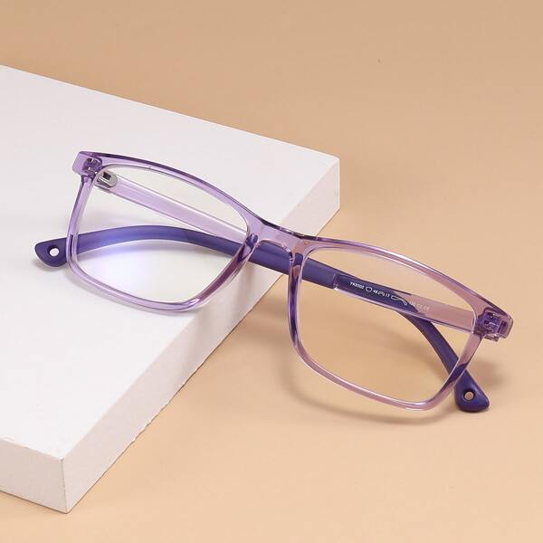

Toddler Kids Square Frame Anti-Blue Light Eyeglasses, Purple