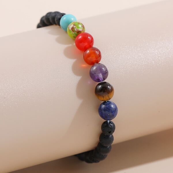 

Stone Beaded Bracelet, Black