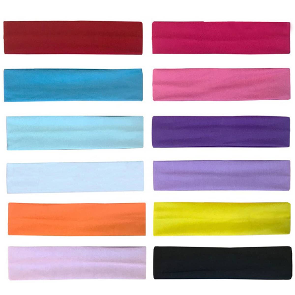 

12pcs Minimalist Hair Band, Multicolor