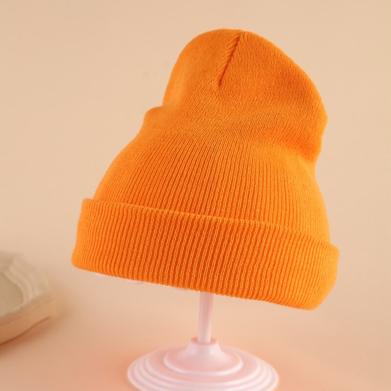 

Plain Knit Beanie, Orange