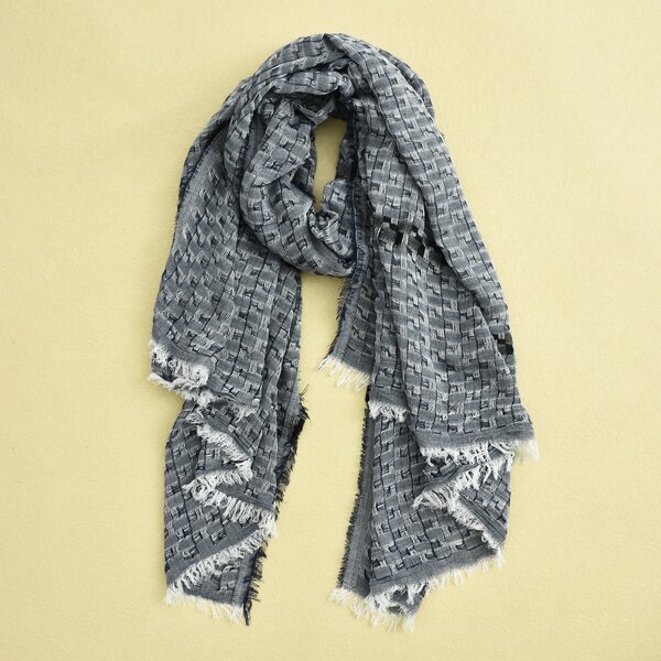 

Men Plaid Print Scarf, Multicolor