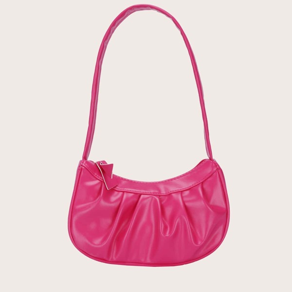 

Minimalist Ruched Bag, Hot pink