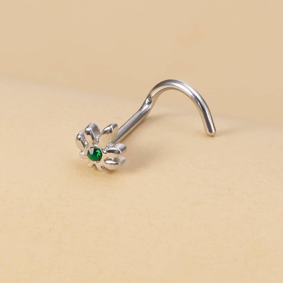 Rhinestone Decor Nose Stud