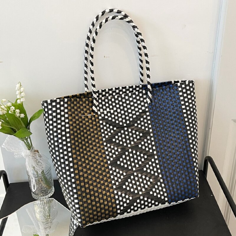 

Colorful Tote Bag, Black and white