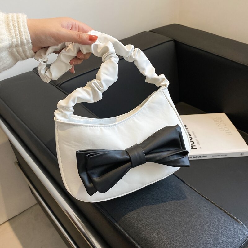 

Bow Decor Shoulder Bag, White