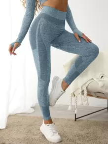 高彈力無縫運動緊身褲