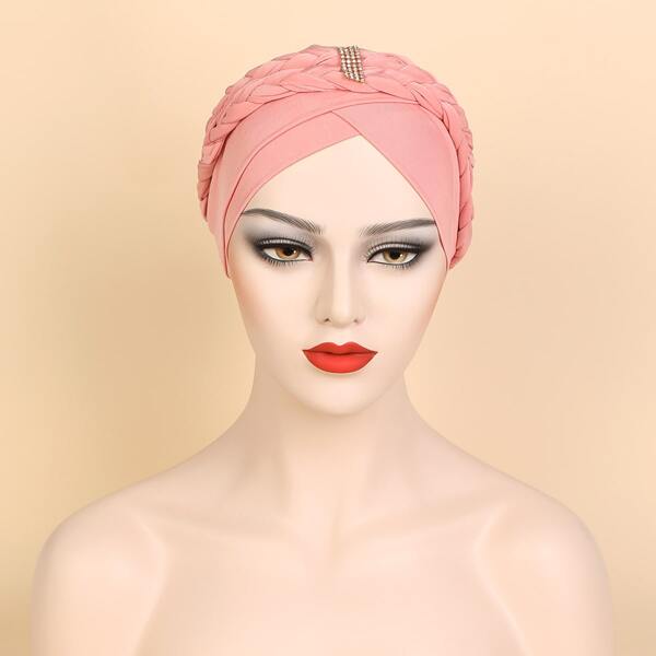 

Rhinestone Decor Head Wrap, Dusty pink