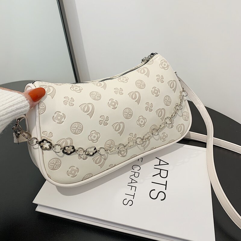 

All Over Print Shoulder Bag, White