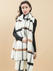 Khăn quàng cổ in kẻ sọc - Nhiều màu - Xem 1