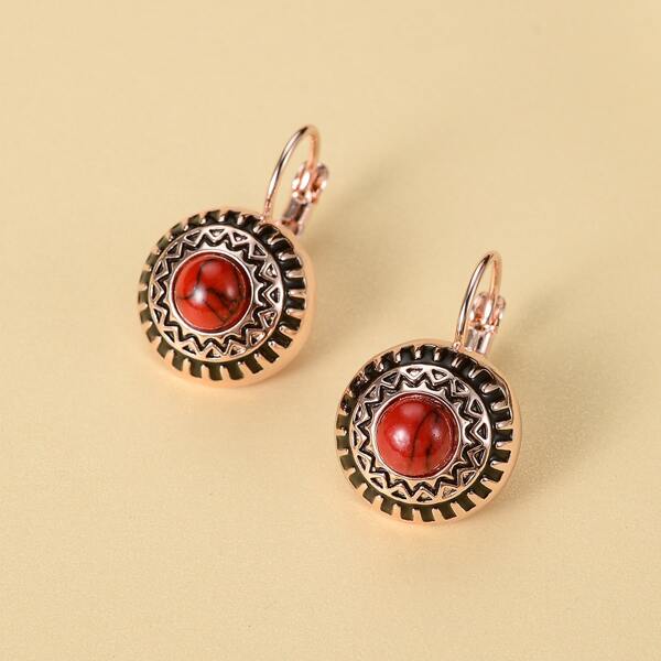

Textured Metal Earrings, Rose gold