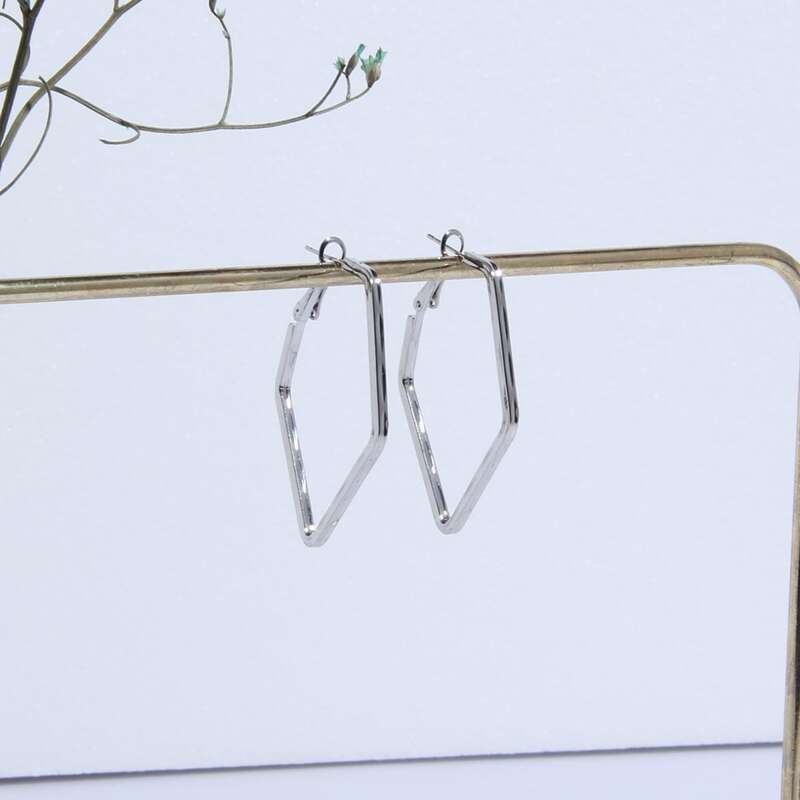 

Minimalist Hoop Earrings, Silver