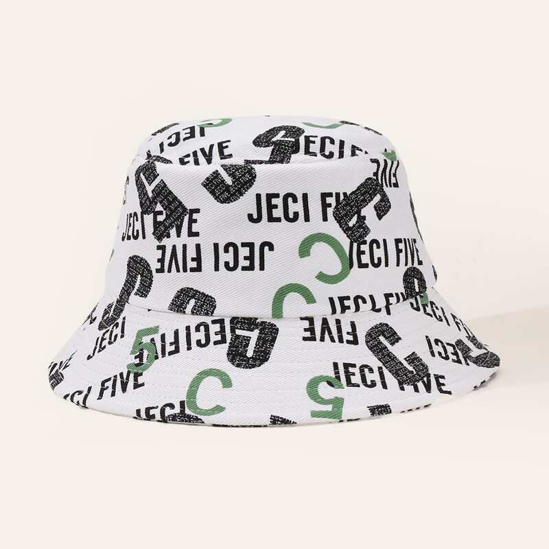 

Letter Graphic Bucket Hat, White