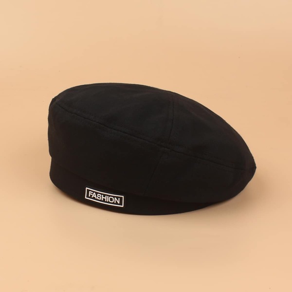 

Letter Patch Beret, Black