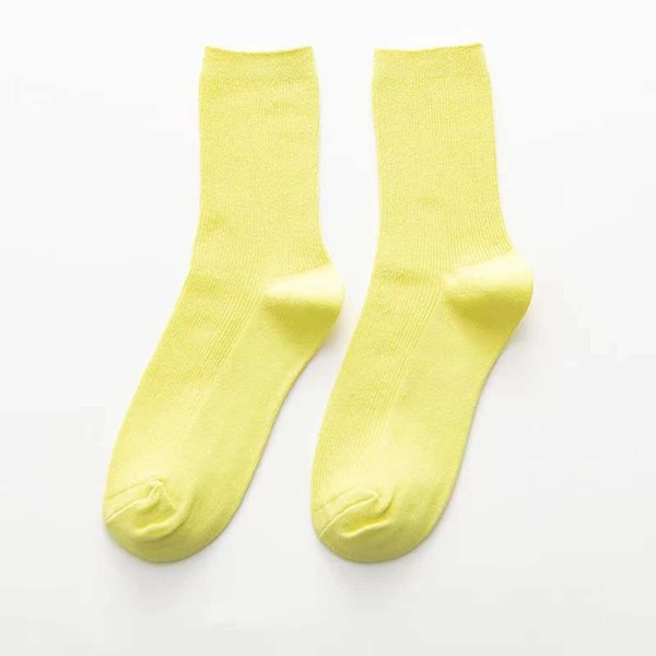 

Men Solid Crew Socks, Yellow