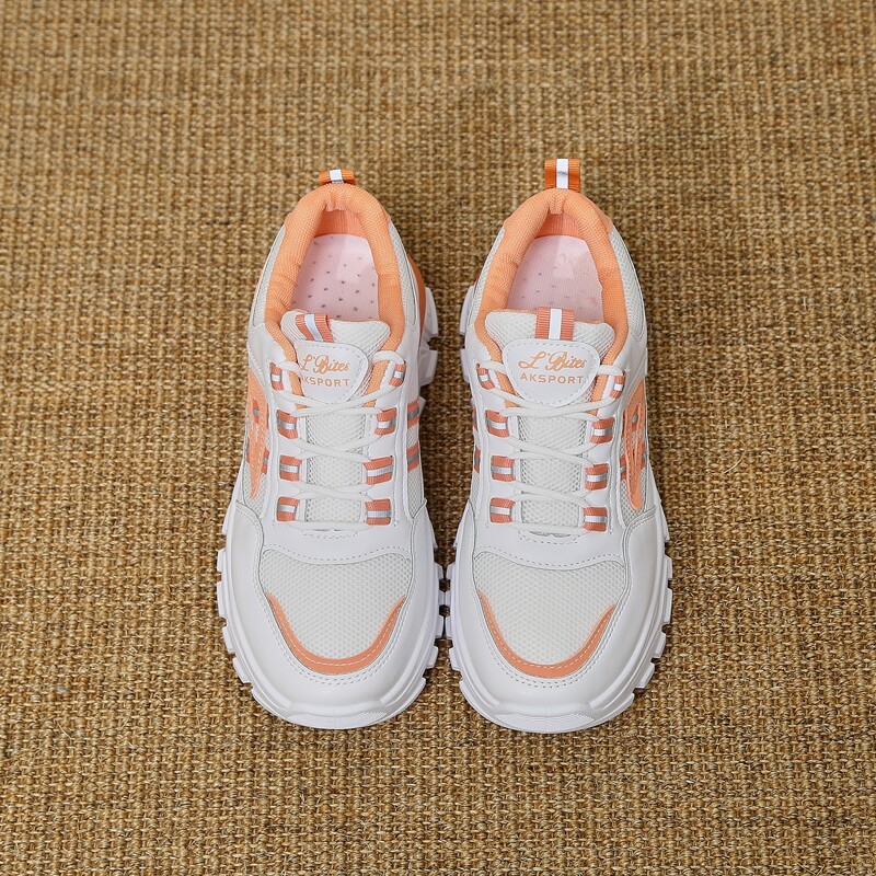 

Lace Up Front Mesh Panel Sneakers, Multicolor
