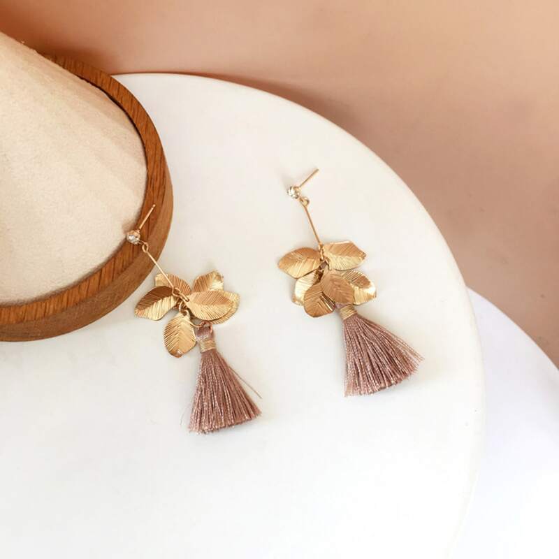 

Tassel Decor Earrings, Gold