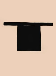 1pc Soft Abaya Accessories Skin-Friendly Solid Color Chiffon Veil For Face Women Hijab