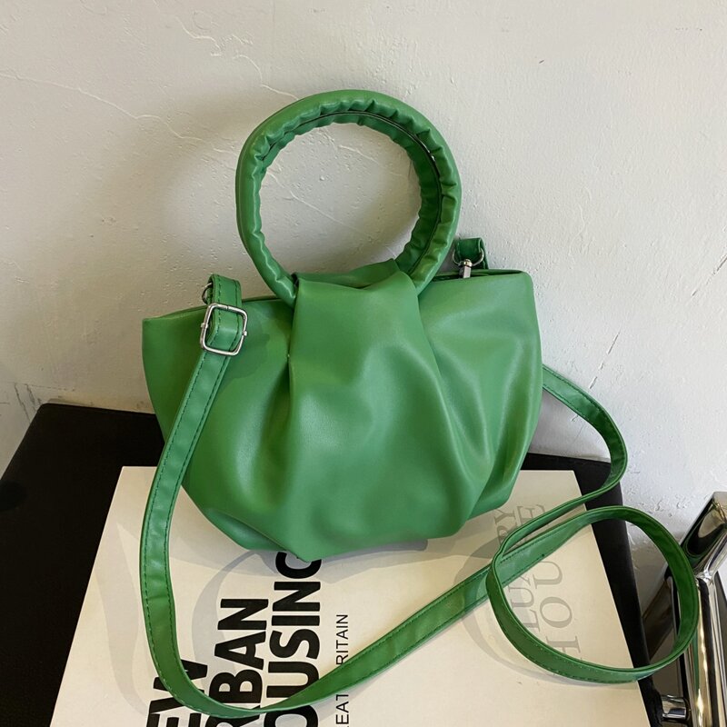 

Minimalist Top Handle Satchel Bag, Green