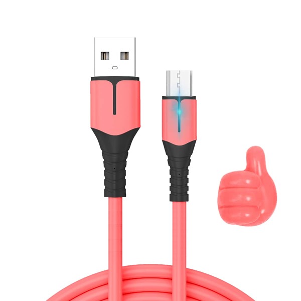 

1pc Micro-USB Data Cable & 1pc Data Cable Organizer, Red