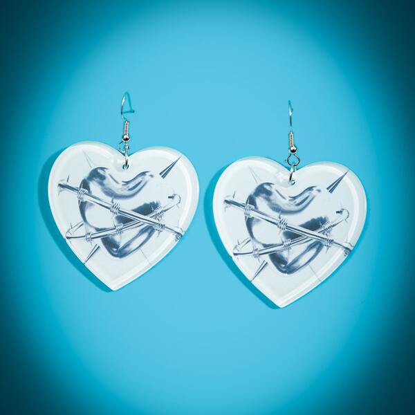 

Heart Drop Earrings, Multicolor