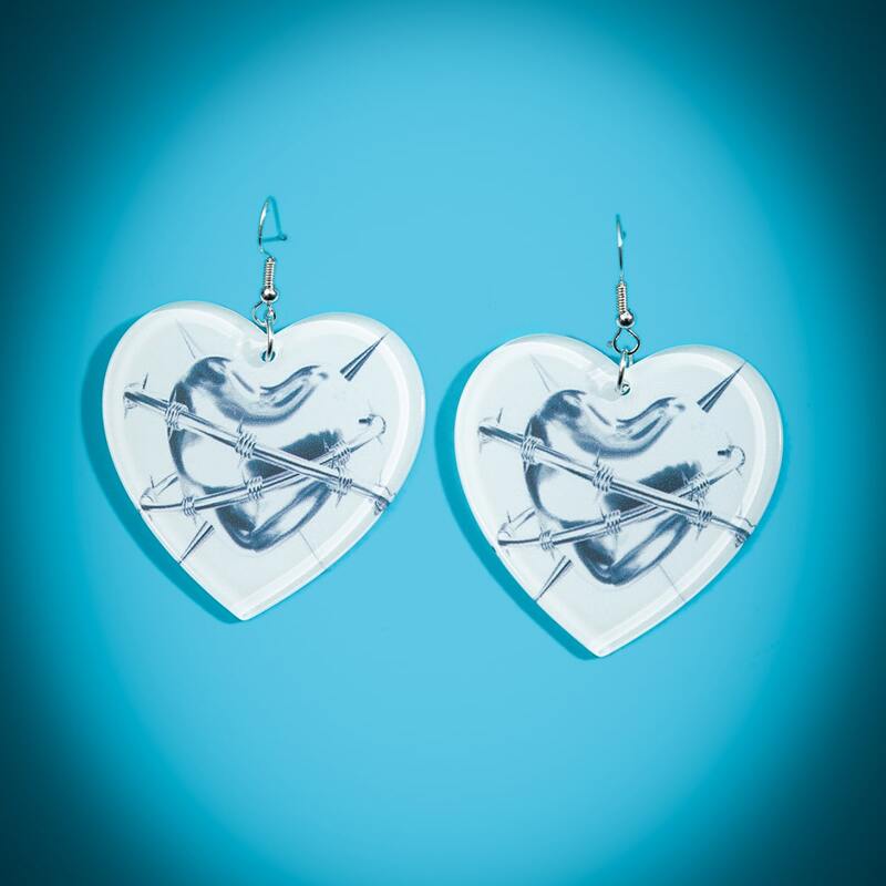 

Heart Drop Earrings, Multicolor