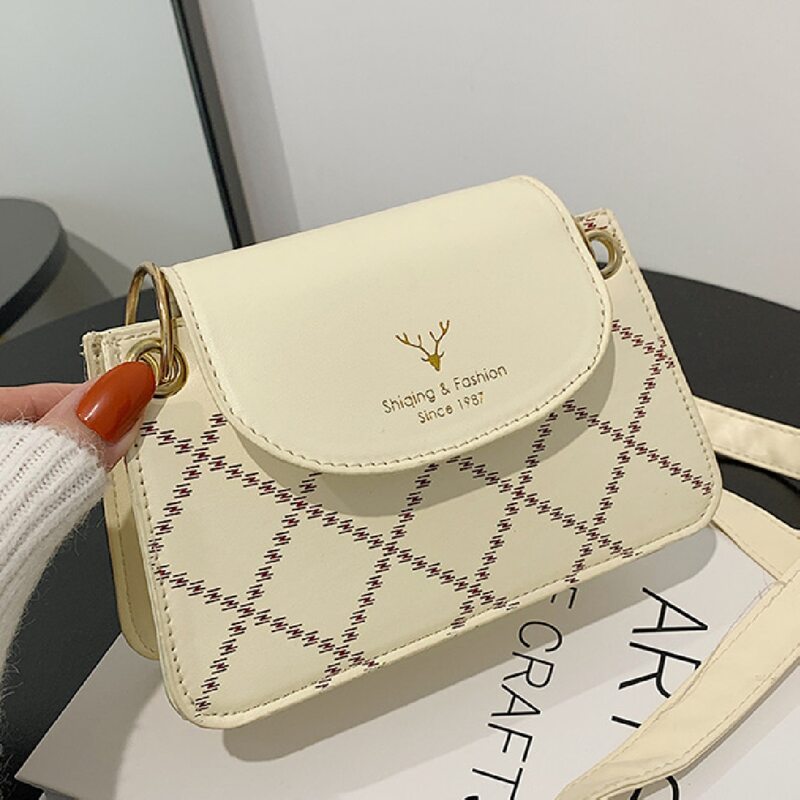 

Flap Crossbody Bag, Beige