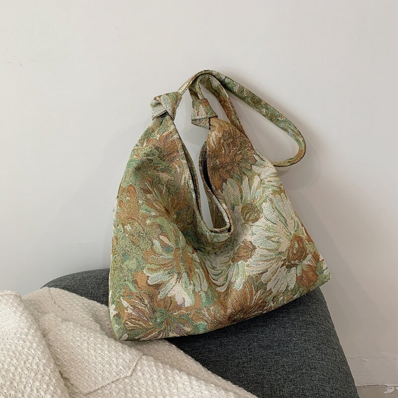 

Flower Graphic Shoulder Bag, Multicolor