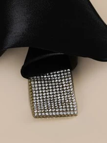 1 chiếc khăn quàng cổ trang trí bằng kim cương giả lý tưởng để đi chơi và tôn lên vẻ ngoài của bạn Khăn Bandana thanh lịch, dây buộc tóc, băng đô Lý tưởng để trang điểm cho vẻ ngoài của bạn - màu đen - Xem 4