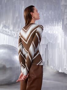 SHEIN Unity 鋸齒形印花合身T恤