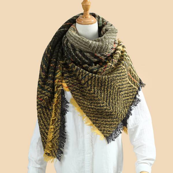 

Plaid Print Scarf, Multicolor