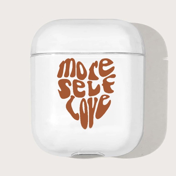 

Letter Graphic Case For Airpods, Clear