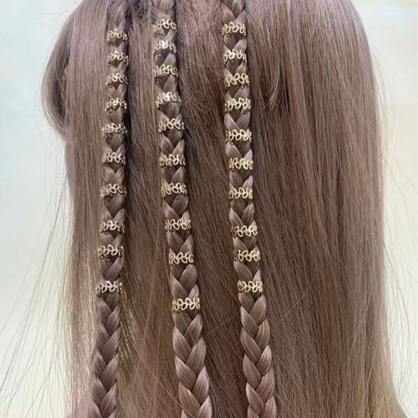 

30pcs Hollow Out Hair Ring, Gold