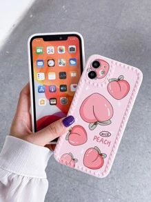 Funda para móvil melocotón con estampado - Rosa - Ver 3