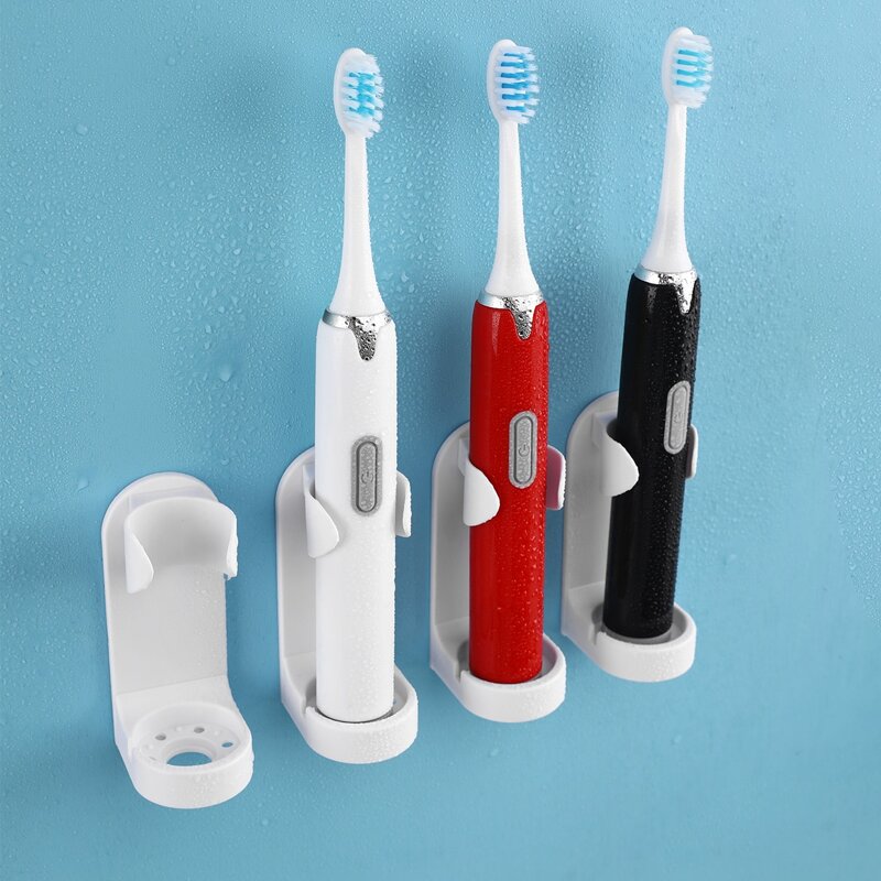 

1pc Wall Mounted Electric Toothbrush Holder, White