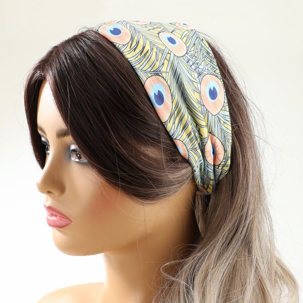 

Feather Print Hair Band, Multicolor