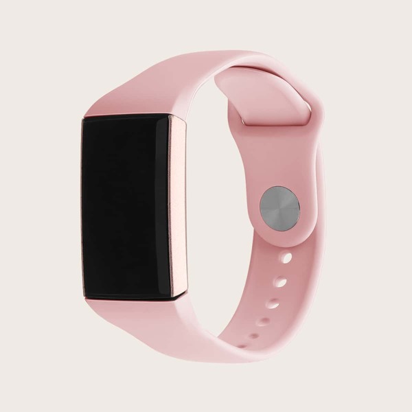 

Plain Silicone Watchband For Fitbit, Baby pink