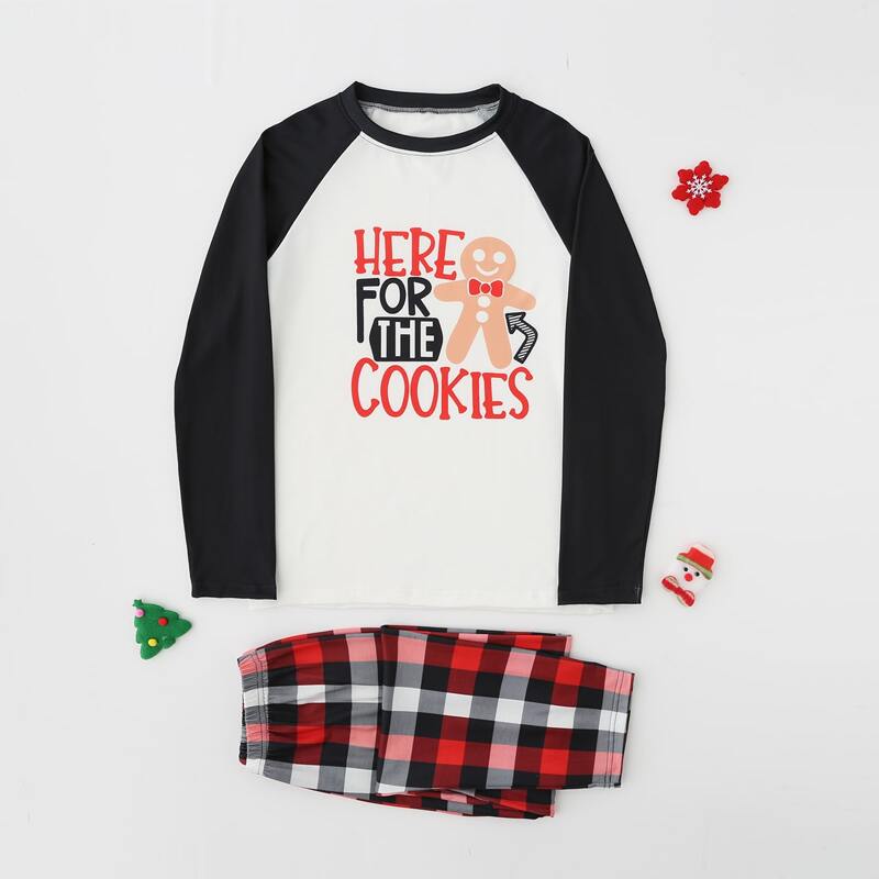 

Guys Christmas And Plaid Print 1pc Sleep Tee With 1pc Pants, Multicolor