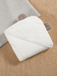 Ear Design Baby Swaddling Blanket - White - View 2