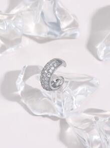 Cubic Zirconia Ear Cuff - Silver - View 2