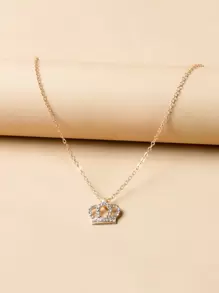 Vòng cổ quyến rũ Vương miện Rhinestone - Vàng - Xem 2