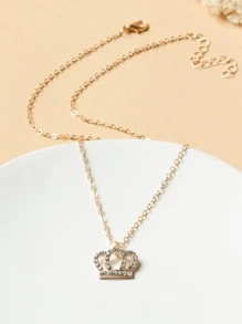 Vòng cổ quyến rũ Vương miện Rhinestone - Vàng - Xem 4