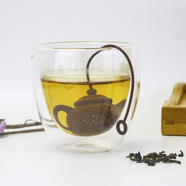 

1pc Teapot Shaped Tea Filter, Coffee brown