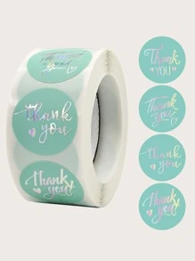 1roll Slogan Graphic Gift Sticker, Modern Letter & Heart Print Gift Decal For Party, Back To School Valentine Day