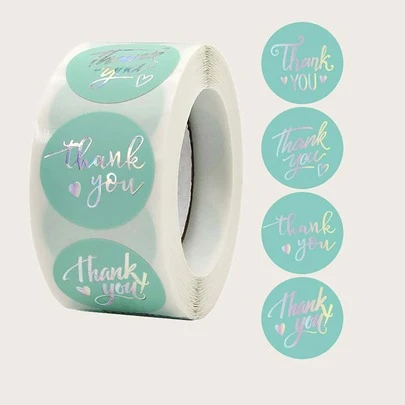 1 cuộn Nhãn dán quà tặng có hình khẩu hiệu, Nhãn dán quà tặng in chữ và trái tim hiện đại cho bữa tiệc, Ngày lễ tình nhân trở lại trường