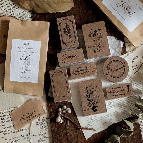 

1pc Random Pattern Stamp, Chocolate brown
