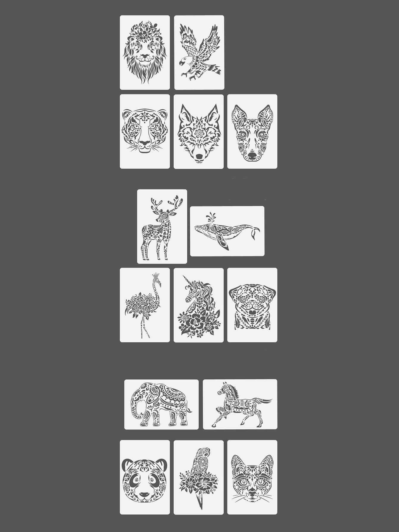 5pcs Random Animal Hollow Drawing Template for Sale Australia| New ...