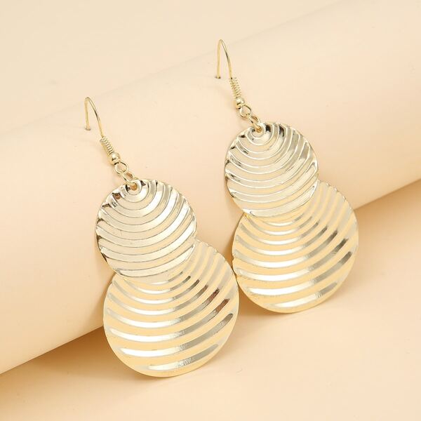 

Geo Decor Drop Earrings, Gold