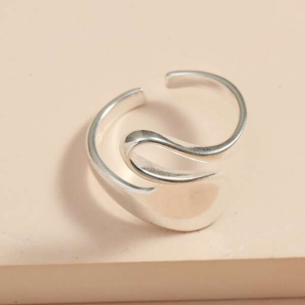 

Solid Cuff Ring, Silver