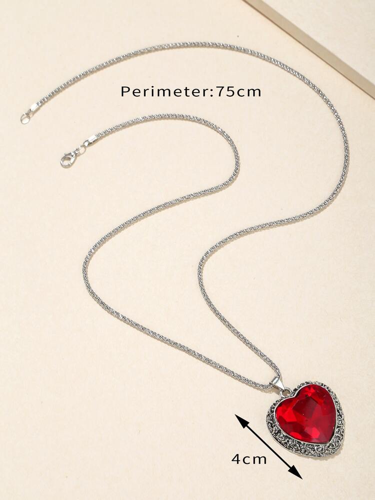 Heart Charm Necklace Valentines,Mom,Mother,Mother's Day,Gift